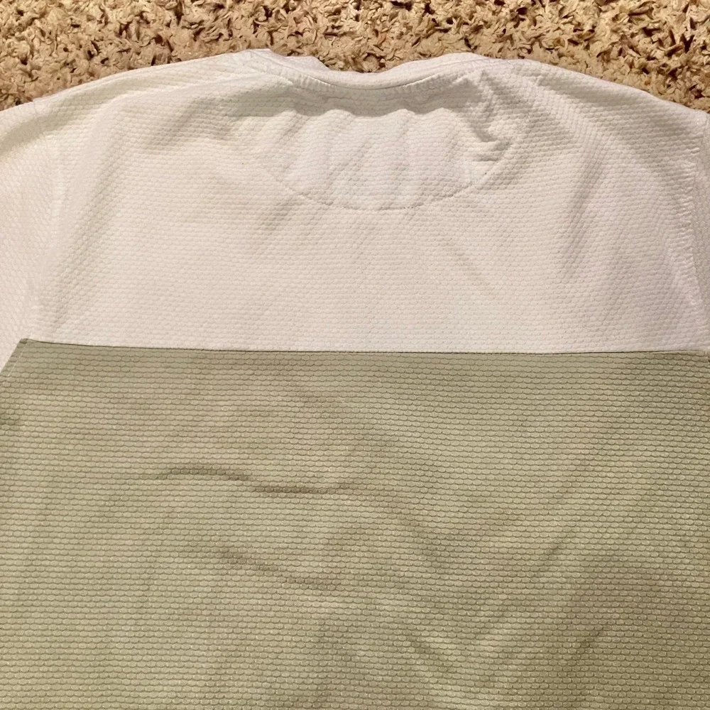 Denim & Flower Ricky Singh‎ Green/White Color Block Shortsleeve Shirt Boys 13/14